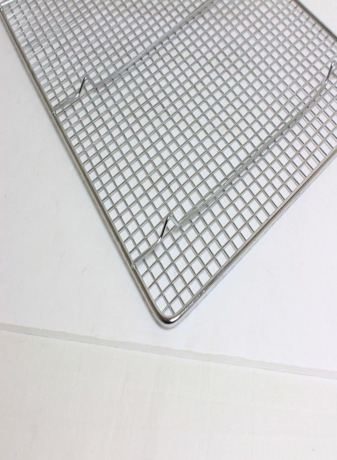 TrueCraftware- 20-1/2" X 14-1/2" Footed Wire Icing/Cooling Rack Chrome Plated Set of 2- Baking Rack Cookie Cooling Racks Square Wirefor Baking Cooking Cake Rack for Pies Cookies Pastries Cakes Meat - Image 4