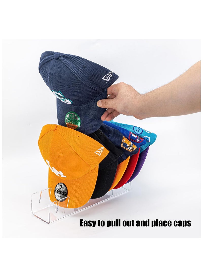 TPGP Hat Stand for Baseball Caps – 2 Pack Acrylic Hat Holder Display and Organizer for 14 Baseball Caps (Clear)  - Image 4