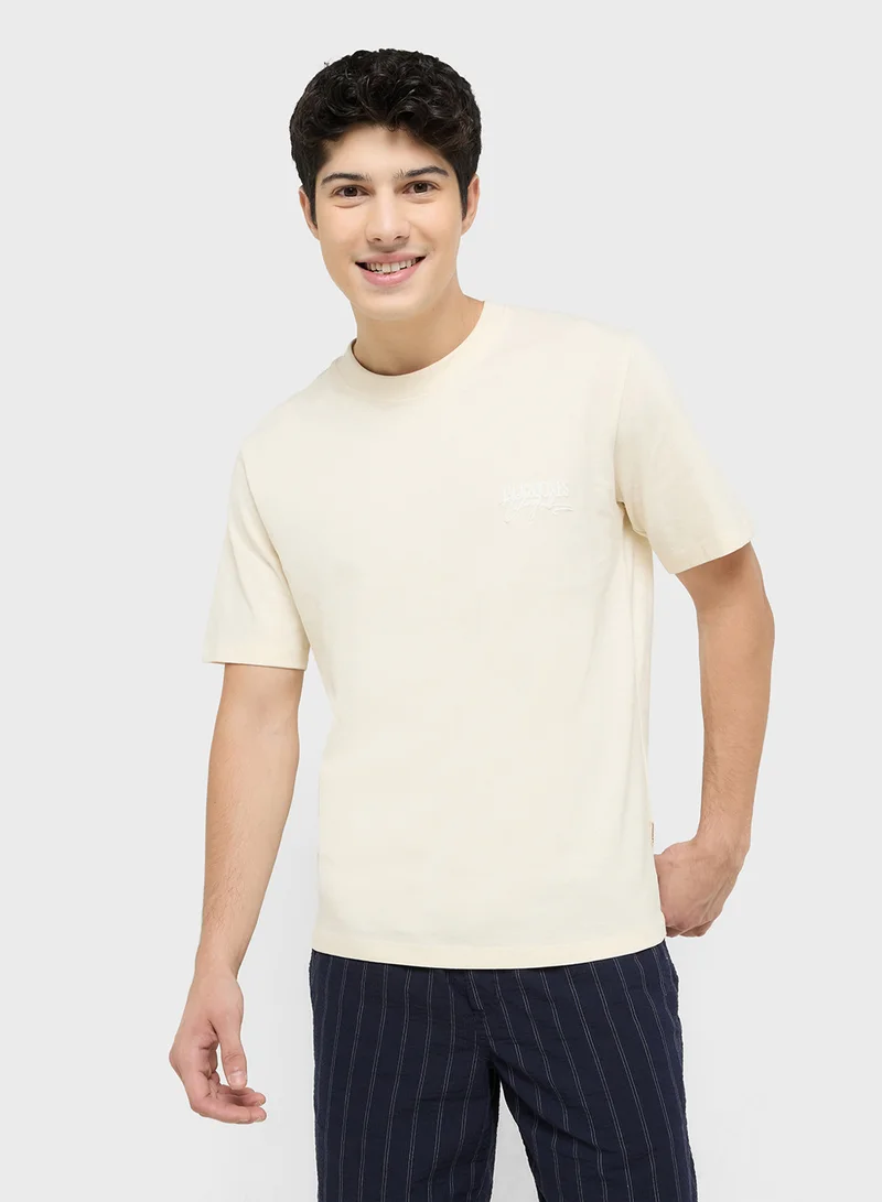 جاك اند جونز JORALMERIA STAMP TEE SS CREW NECK