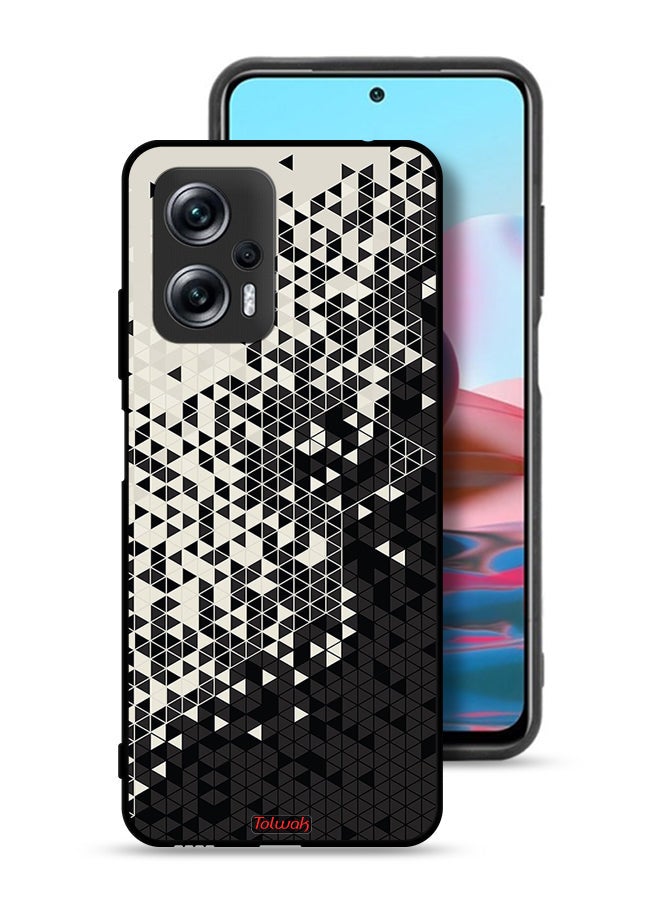 Tolwak Xiaomi Poco X4 GT Protective Case Cover Pattern Digital Art Triangle - Image 1