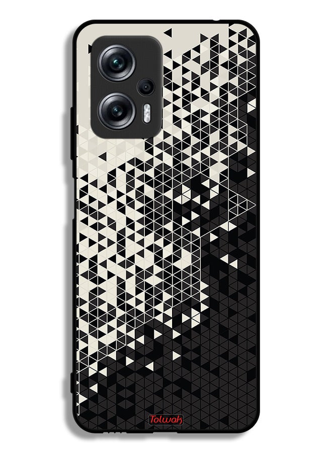 Tolwak Xiaomi Poco X4 GT Protective Case Cover Pattern Digital Art Triangle - Image 2