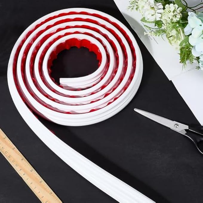 9.84FT X 1.18INCH WHITE FLEXIBLE MOLDING TRIM WALL TRIM SELF-ADHESIVE DECORATIVE STRIP PEEL AND STICK TRIM WALL MOLDING TRIM FOR WALLS CHAIR RAIL PANEL MOULDING FOR TILE EDGE MIRROR FRAME - Image 3