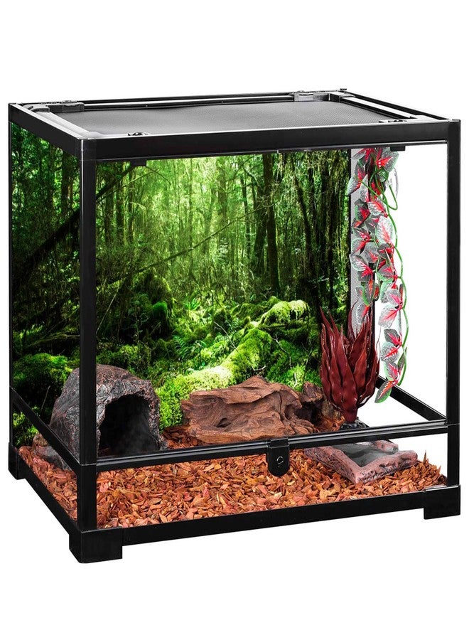 AWERT Vinyl 36x24 inches Tropical Terrarium Background Rainforest Aquarium Background Green Tree Reptile Habitat Background - Image 4