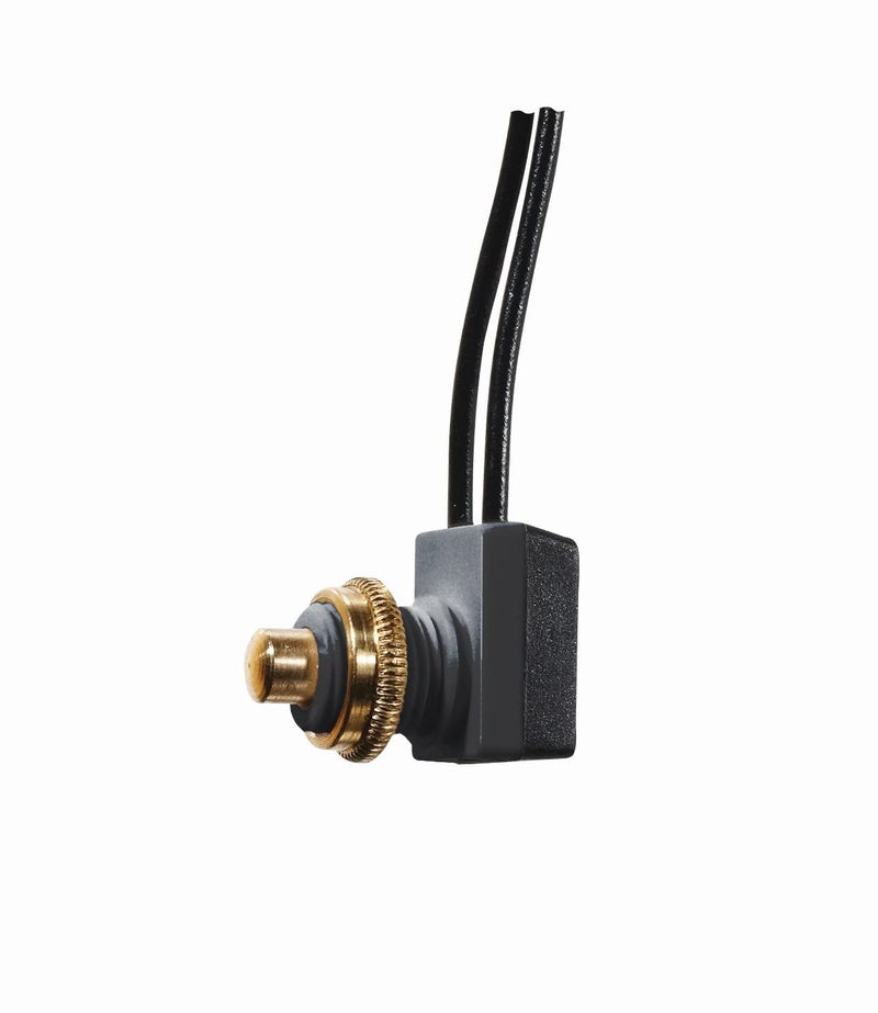 RV Designer S751 Push Button Switch 10 Amp On Off SPST 8 inch Leads