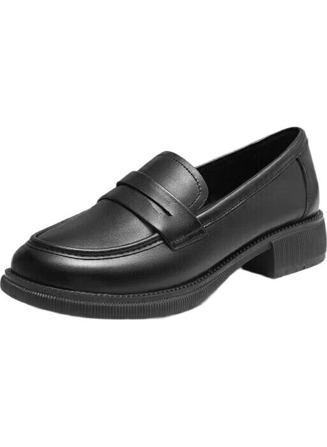 RED DRAGONFLY Hongqingting Spring And Summer Loafers, Non-Slip Women'S Flats, Casual Flat Shoes, Cowhide Shoes For Women, Wtb43660, Black, Size 38 - Image 3