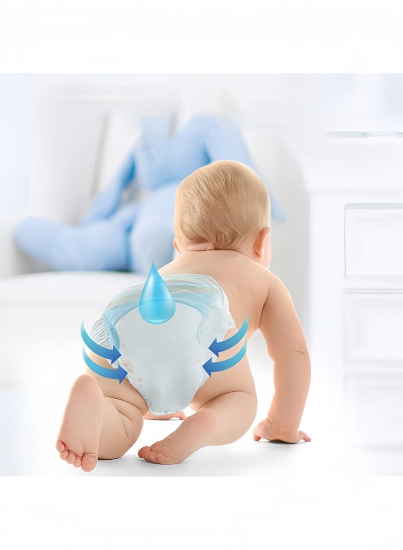 oldlaiben Baby Diapers,50pcs Newborn Diapers,Disposable Diapers,Ultra Absorbent Disposable Newborn Diaper,Daily Care Diapers,Soft And Skin-Friendly, For Boys And Girls(S:3-6kg) - Image 3