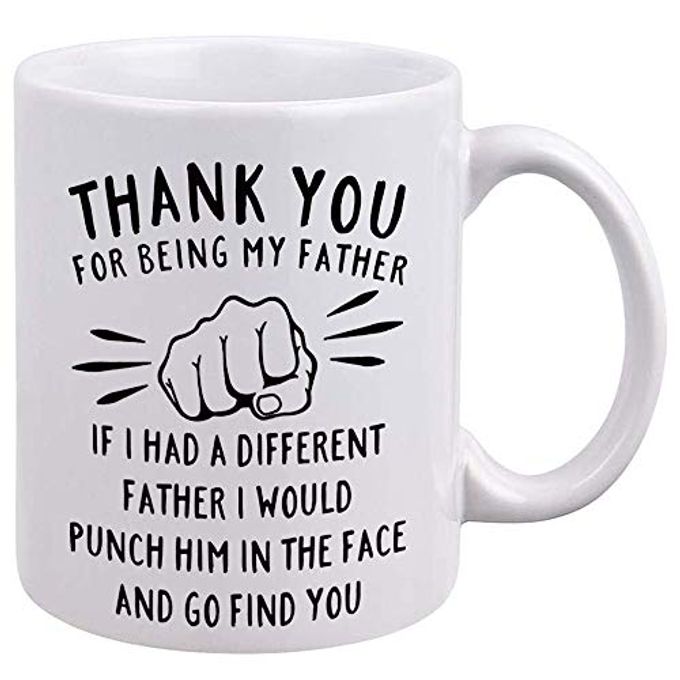 DQG CVT Best Dad Mug - Thank You for Being My Father Funny Coffee Mug - Fathers Day For Dad Husband - Unique Birthday Christmas Ideas For Him From Daughter, Son, Wife - Novelty Cup 11oz - Image 1