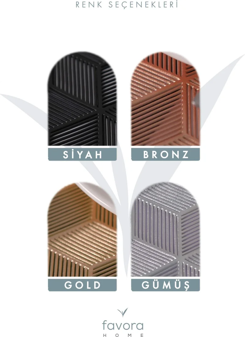 Favora Nivis 6 Piece PVC American Service Plate Set - Black