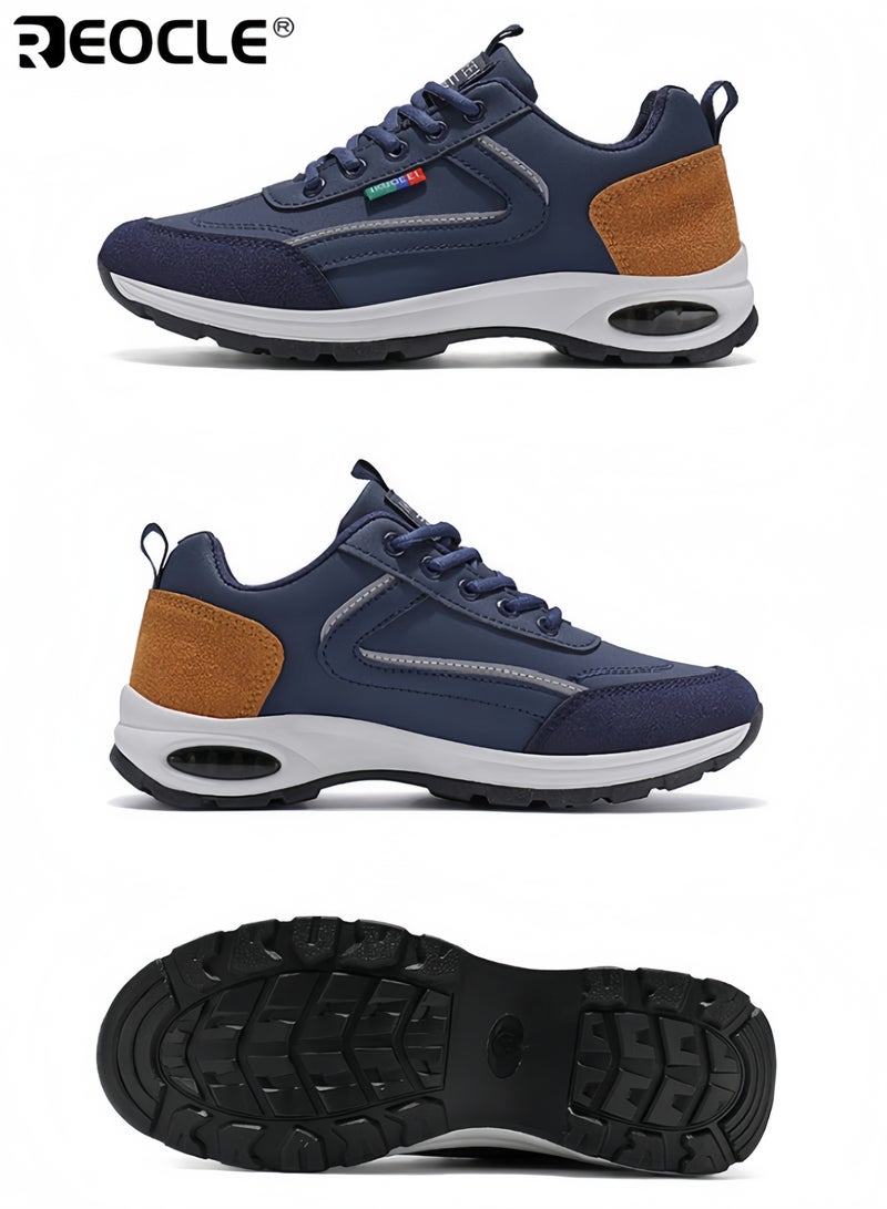 ريوكل حذاء كاجوال رجالي منخفض القمة خفيف الوزن حذاء كاجوال أحذية شارع بطبقة علوية من مادة PU قابلة للتنفس نعل مطاطي متين راحة طوال الموسم للصالة الرياضية المشي والملابس اليومية - Image 2