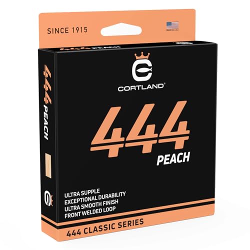 CORTLAND 444 Peach Fly Fishing Line with Front Welded Loop - 90 FT Durable Easy Casting Ultra Supple High Floating Classic Series Fly Rod Line for Freshwater, WF4F / Pack of 1 - Image 2
