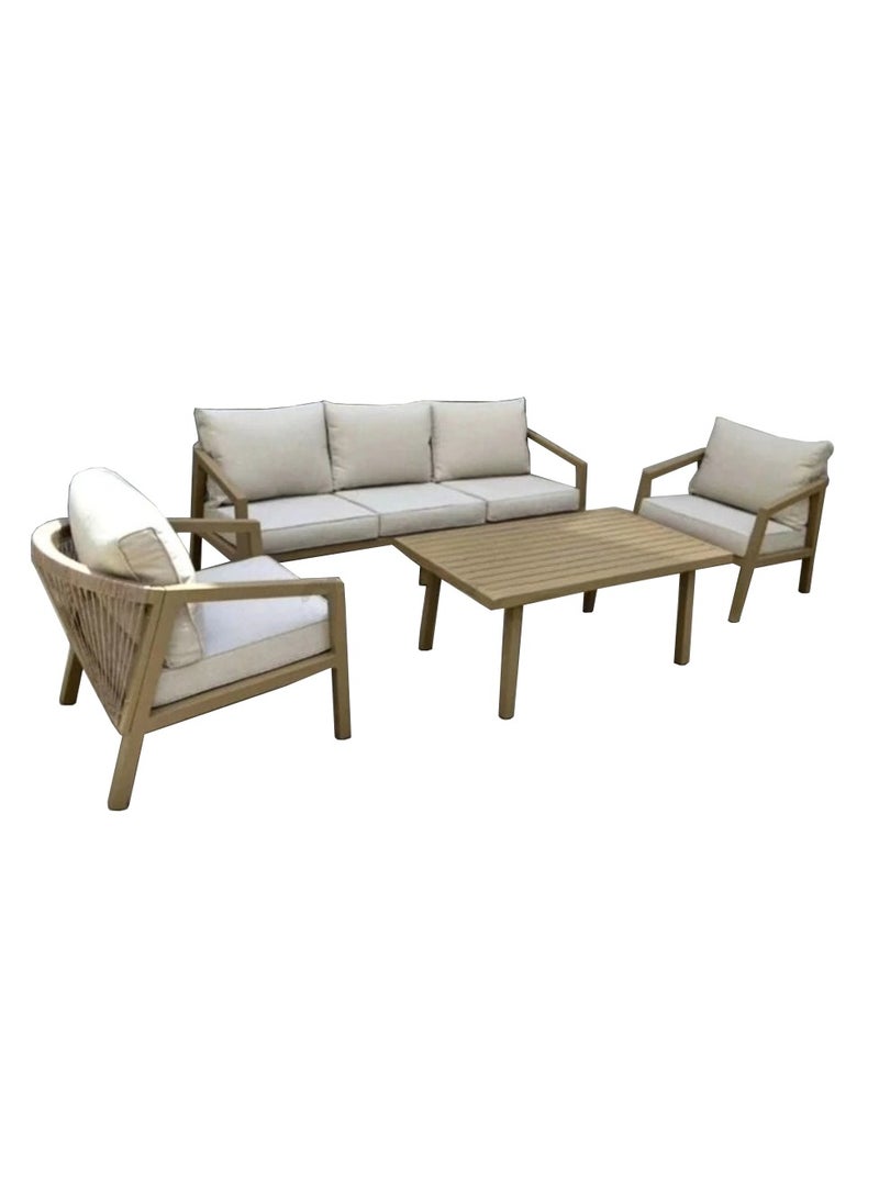 Swin Furniture - Swin Premium 5-Seater Outdoor Garden Sofa with Weather-Resistant Fabric, Comfy Cushions & Durable Aluminum Frame - Image 1