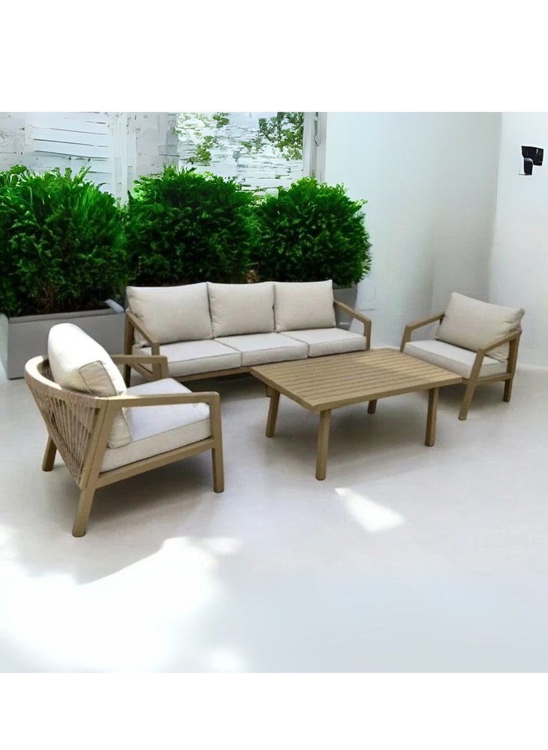 Swin Furniture - Swin Premium 5-Seater Outdoor Garden Sofa with Weather-Resistant Fabric, Comfy Cushions & Durable Aluminum Frame - Image 1
