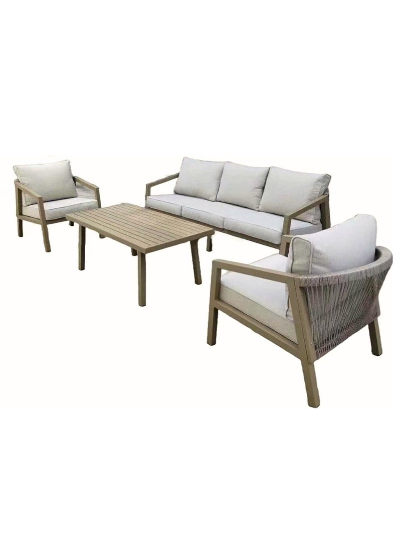 Swin Furniture - Swin Premium 5-Seater Outdoor Garden Sofa with Weather-Resistant Fabric, Comfy Cushions & Durable Aluminum Frame - Image 1