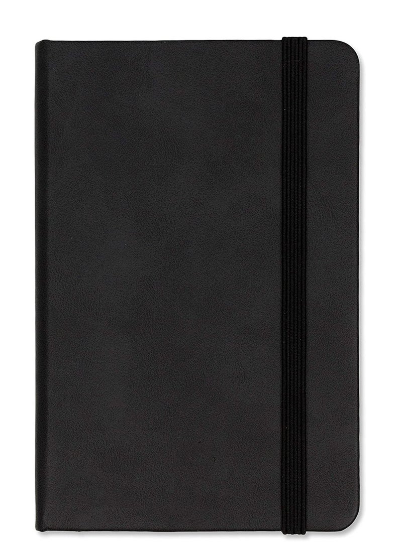 KASTWAVE - Small Notebook, A6 Notebooks, Pocket Notebook Note Pads Small Notebooks Hardback Notebook A6 Notepad Journal 160 Pages (80 Sheets) Black - Image 1