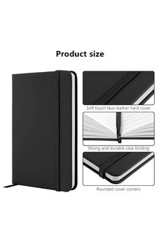 KASTWAVE Small Notebook, A6 Notebooks, Pocket Notebook Note Pads Small Notebooks Hardback Notebook A6 Notepad Journal 160 Pages (80 Sheets) Black  - Image 2