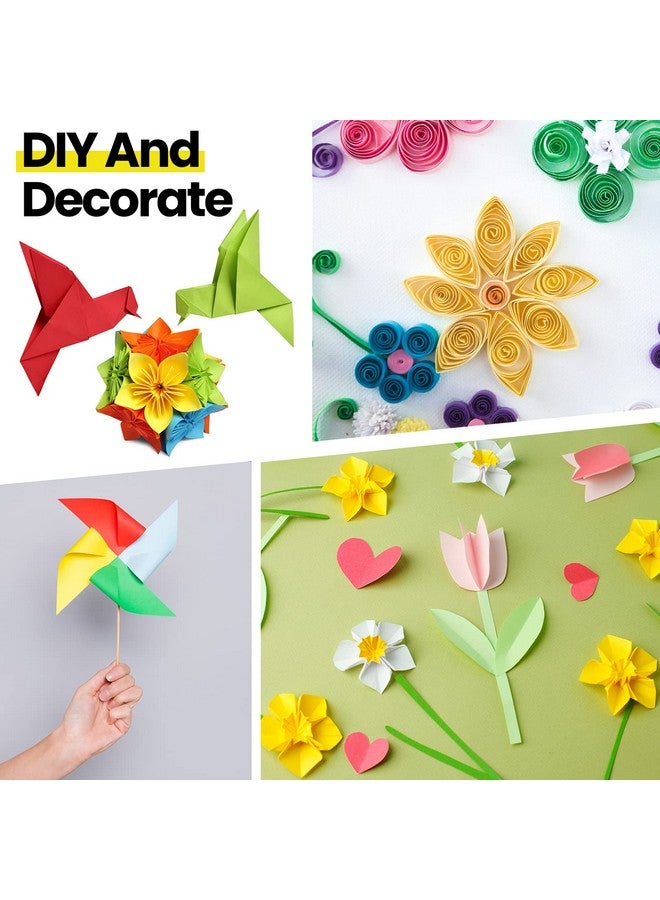 Sinmoe 2300 Sheets Sinmoe Origami Paper Assorted Sizes Diy Paper Vivid Colored Paper Colorful Double Sided Square Paper For Kids Adults Beginners Fold Paper Flower School Craft 10 Colors 4 Sizes - Image 5