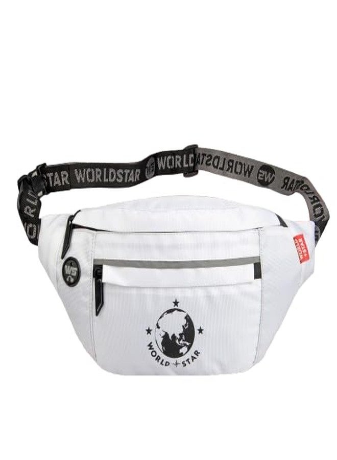 WORLD STAR Waist Bag for Men & Women | Fanny Pack for Men | Trendy Mobile Waist Pouch Pocket Bag for Girls and Boys | Waterproof Hip and Side Bags for Outdoor Hiking Travel (White) - Image 1
