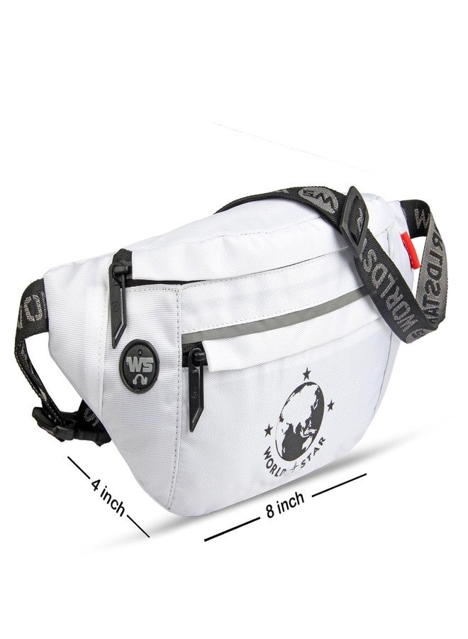 WORLD STAR Waist Bag for Men & Women | Fanny Pack for Men | Trendy Mobile Waist Pouch Pocket Bag for Girls and Boys | Waterproof Hip and Side Bags for Outdoor Hiking Travel (White) - Image 5