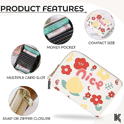 Kraptick Card Holder for Women - Elegant and Versatile Card Pouch, Credit Cardholder, Card Case, Card Organizer (Red) - Image 3