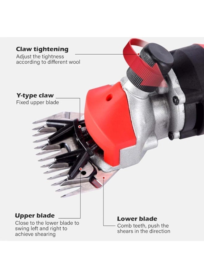 550W Electric Cordless Sheep Shears – Professional Rechargeable Shearing Machine with 2 Batteries, 2800RPM, Alloy Steel Blades, for Sheep, Goats, Alpacas, Llamas, and More (13-Tooth Blade + 2 Batteries) - Image 3
