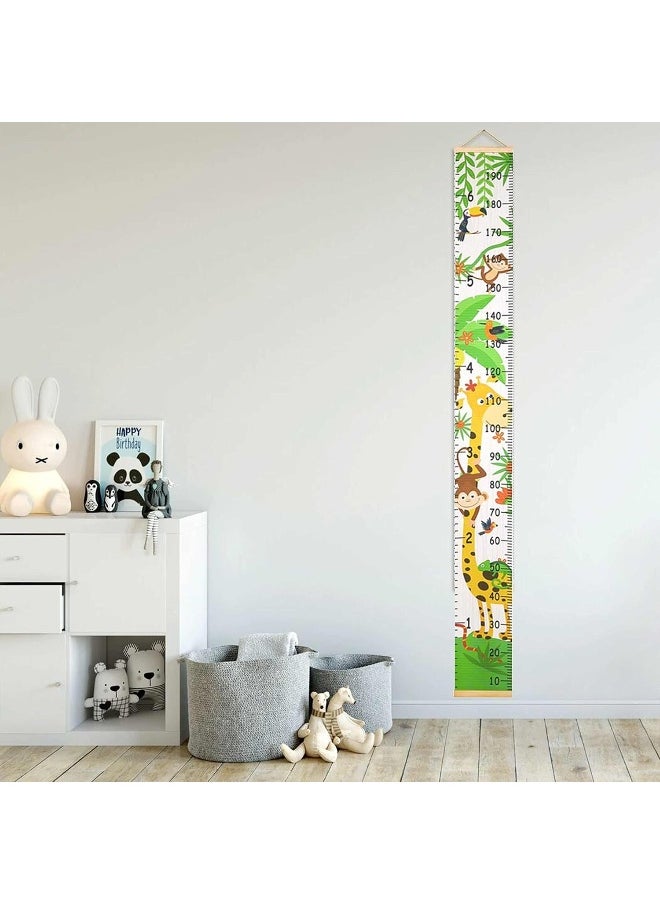 LoveNite LoveNite Baby Growth Chart, Height Wall Chart for Kids, 79 x 7.9in Wooden Frame Canvas Measurement Hanging Ruler for Child’s Room Decoration (Giraffe)  - Image 2