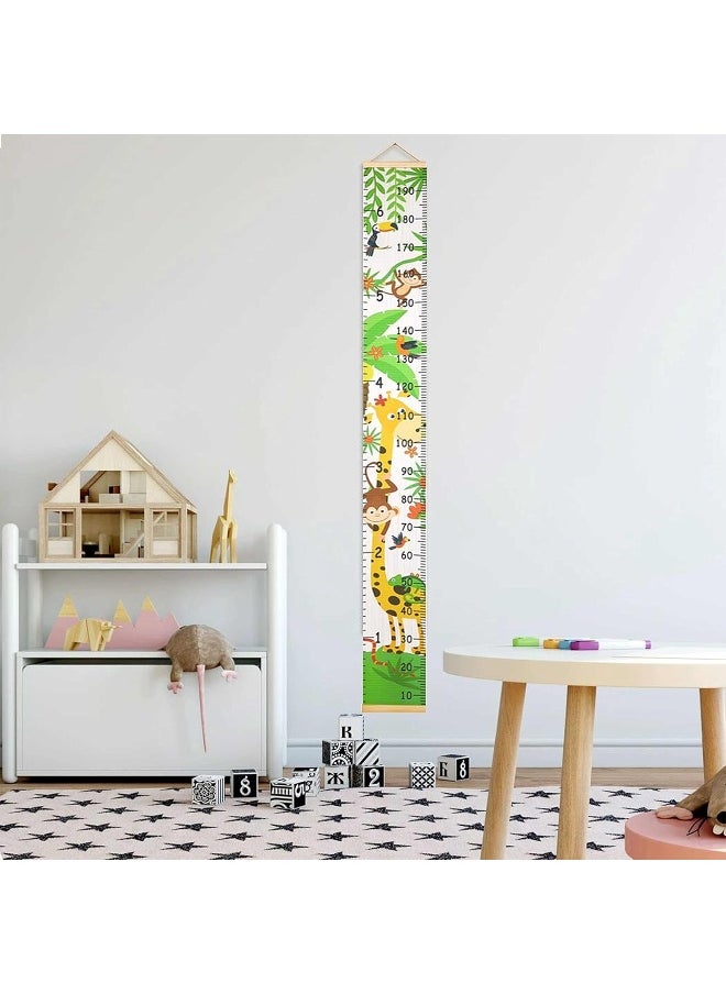 LoveNite LoveNite Baby Growth Chart, Height Wall Chart for Kids, 79 x 7.9in Wooden Frame Canvas Measurement Hanging Ruler for Child’s Room Decoration (Giraffe)  - Image 5