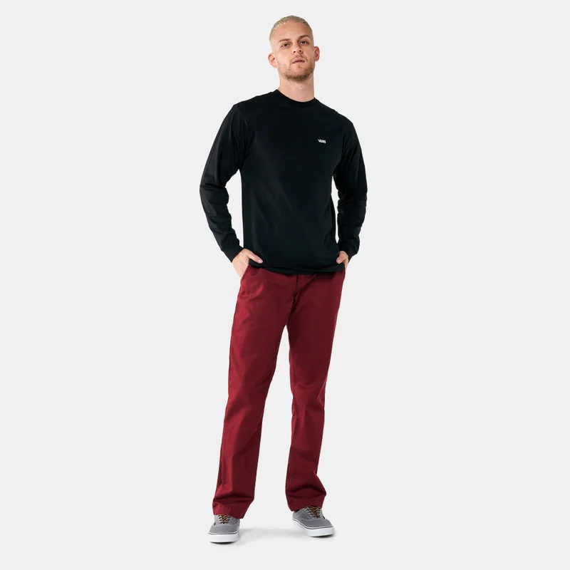 VANS Black Men's Left Chest Hit Long Sleeve T-Shirt for Men | Best Price UAE