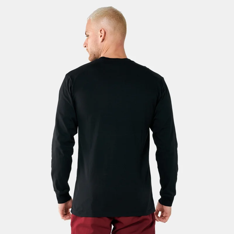 VANS Black Men's Left Chest Hit Long Sleeve T-Shirt for Men | Best Price UAE