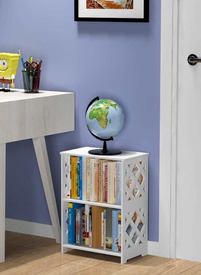 تي بي جي بي رف صغير للكتب، رف كتب أبيض، طاولة جانبية للسرير، رف طاولة صغير للمساحات الضيقة، غرفة المعيشة، غرفة النوم، الغرف الجامعية، المكتب - Image 2