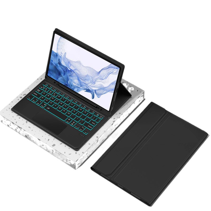 DGG حافظة آيباد متوافقة مع عدة موديلات آيباد باللون أسود باللون الأسود iPad - Image 1