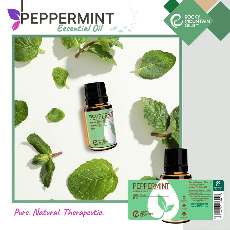 Rocky Mountain Oils Peppermint Essential Oil - Natural Aromatherapy Essential Oils for Diffusers, Topical, and Home - 15ml - Image 5