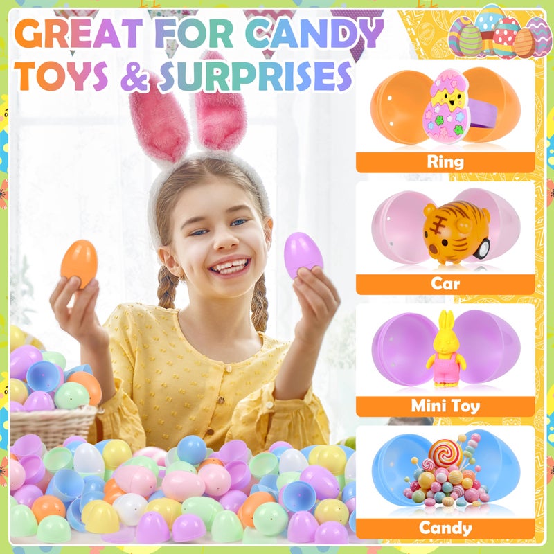 Seifar 30PCS 2.4Inch Easter Eggs Set, 7 Bright Colors Plastic Fillable Eggs for Easter Egg Hunt, Basket Stuffers, Party Games, Classroom Activities & Spring Decor - Image 4