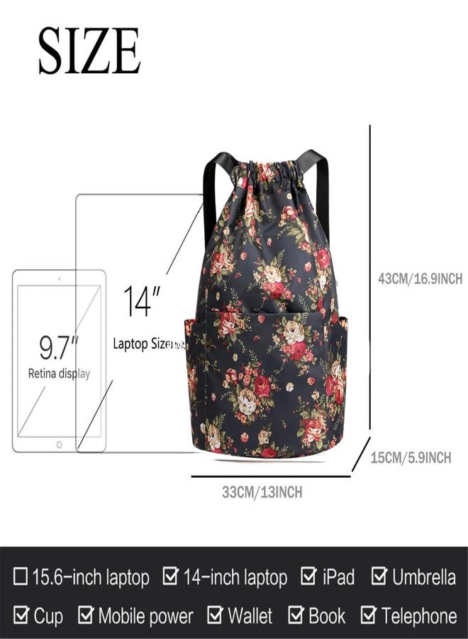 MOCA Drawstring Gym Sports Backpack Lightweight Multipurpose Daypack Travel School College Daily Storage Carry Suitable Men Women Kids Adults Fitness Accessory (223-10) - Image 5