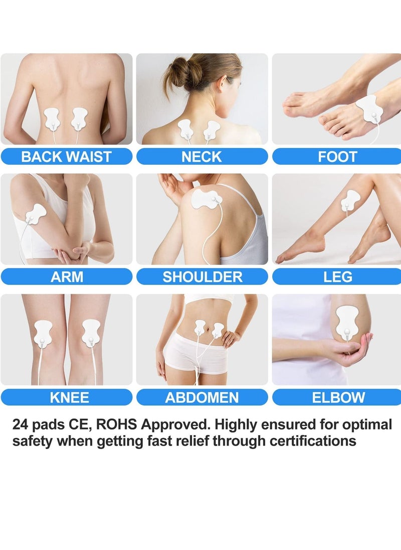 Y&D - TENS Unit Replacement Pads, 24Pcs Compatible with Omron, Long Life Pads - Image 1