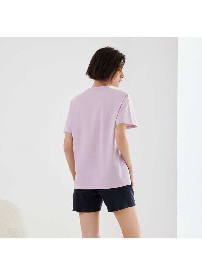 LEE High-end Women's Pajamas Summer Short Sleeve Lightweight And Breathable Simple Homewear T-shirt Set - Image 5