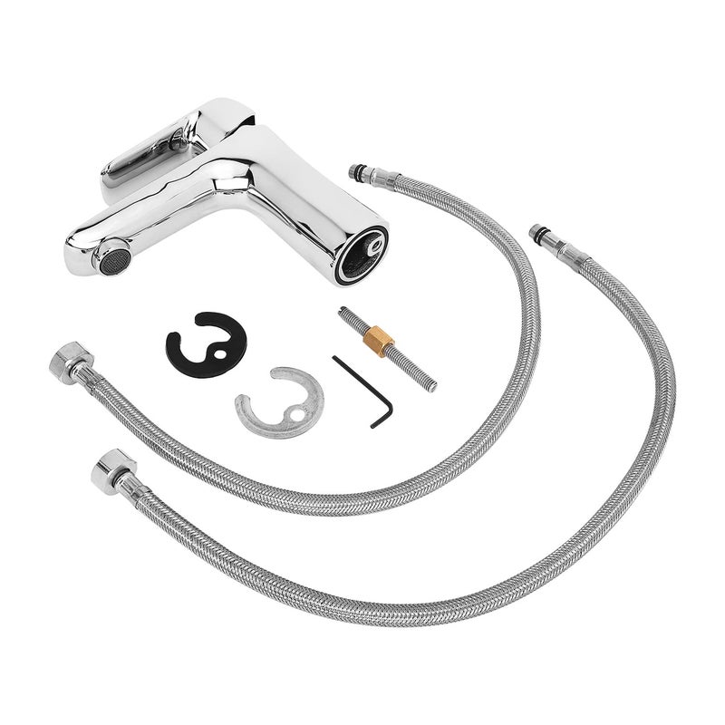 hindware خلاط حوض هيندوير الإيطالي F400009CP ذو ذراع واحد للماء الساخن والبارد بدون نفايات منبثقة نحاسي بلمسة نهائية من الكروم - Image 5