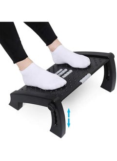 HOOKOR Foot Rest for Under Desk, Foot Stool -6 Height Adjustable with Massage Surface and Roller for Home Office, All Ages  - Image 1