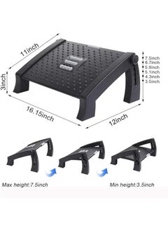 Foot Rest for Under Desk, Foot Stool -6 Height Adjustable with Massage Surface and Roller for Home Office, All Ages - pzsku/Z023ED98BACECBBE824C0Z/45/_/1728561322/03f0c903-425c-472c-a138-973282e60aa5