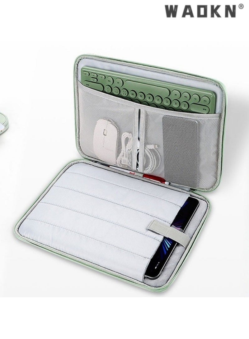 دبليو أيه أو كي أن مناسبة لأنّ 12.9-13 بوصة حاسوب لوحيّ عالميّة قرص خضراء حقيبة , ماء صدمة برهان حاسوب لوحيّ حالة , باد وأخرى لوح حاسوب إختبار مثاليّ لأنّ آمنة تخزين حلول لأنّ إستعمال يوميّة وسفر - Image 2