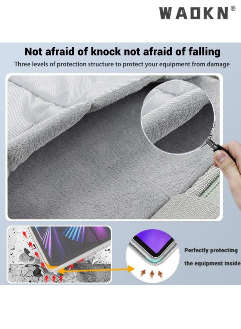 دبليو أيه أو كي أن مناسبة لأنّ 12.9-13 بوصة حاسوب لوحيّ عالميّة قرص خضراء حقيبة , ماء صدمة برهان حاسوب لوحيّ حالة , باد وأخرى لوح حاسوب إختبار مثاليّ لأنّ آمنة تخزين حلول لأنّ إستعمال يوميّة وسفر - Image 4