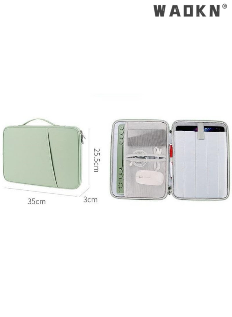 دبليو أيه أو كي أن مناسبة لأنّ 12.9-13 بوصة حاسوب لوحيّ عالميّة قرص خضراء حقيبة , ماء صدمة برهان حاسوب لوحيّ حالة , باد وأخرى لوح حاسوب إختبار مثاليّ لأنّ آمنة تخزين حلول لأنّ إستعمال يوميّة وسفر - Image 5