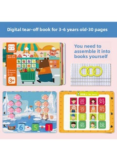 Quiet Book Baby Toy Book Infant Early Education Velcro Hand Tear Pull Paste Card Kindergarten Enlightenment Toy-Specifications:Early Education Money [to Stick Hook And Loop]]