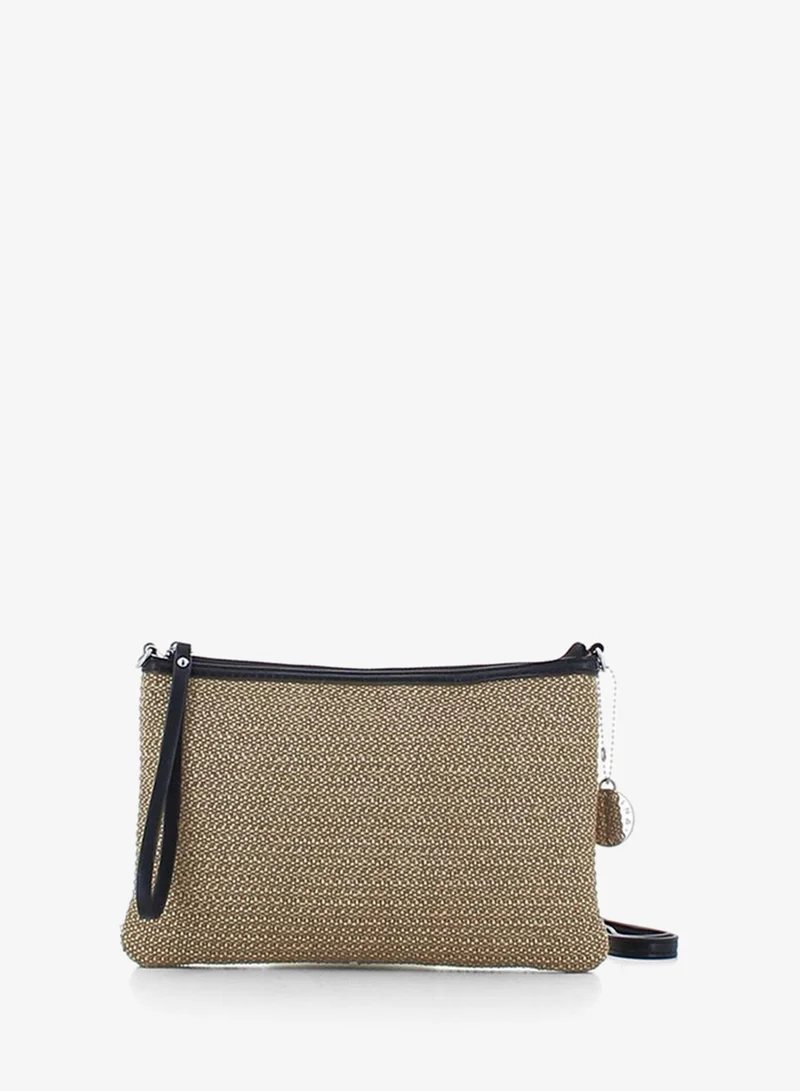 مارينا جالانتي Marina Galanti Women's Aggius Straw-Effect Clutch Bag - Natural