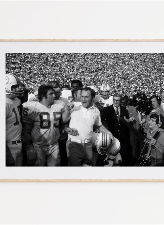Generic - 1973 Miami Dolphins Season Poster, NFL, Super Bowl, Black and White Wall Art,Vintage Wall Art, Photograph Prints, NFL Gift - Image 1