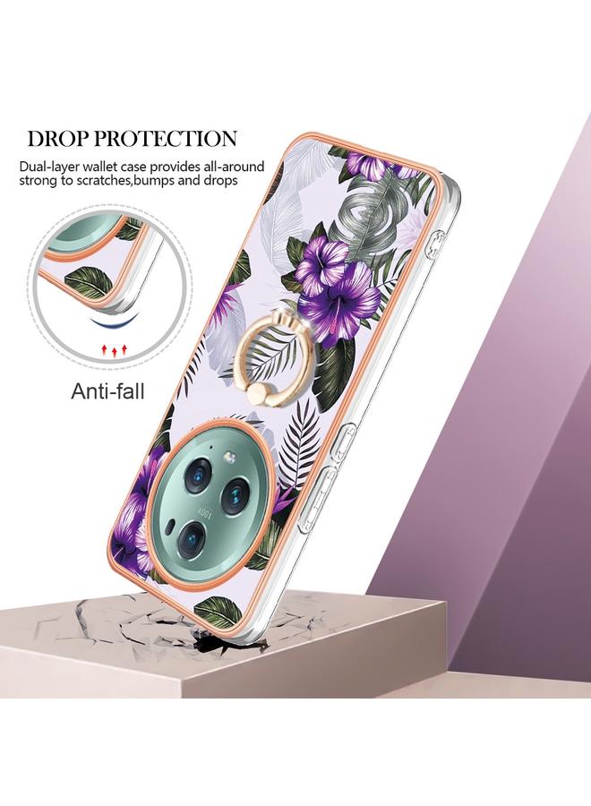 جرين تايجر جراب لهاتف Honor Magic5 Pro مصنوع من مادة TPU مطلية بالكهرباء مع حلقة - Image 2