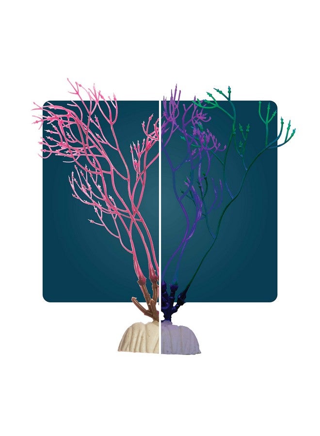 GloFish Red Algae Plant Aquarium Décor, Red Small, Fluorescent Under Blue LED Light - Image 5