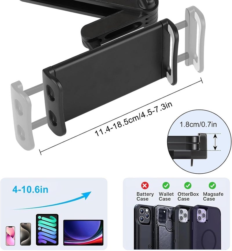 Linkstyle Car Headrest Holder - Universal Stretchable Tablet Mount for 4"-10.6" Devices - Image 2