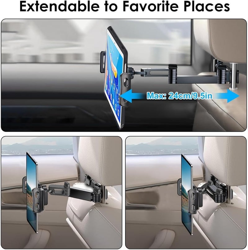 Linkstyle Car Headrest Holder - Universal Stretchable Tablet Mount for 4"-10.6" Devices - Image 4