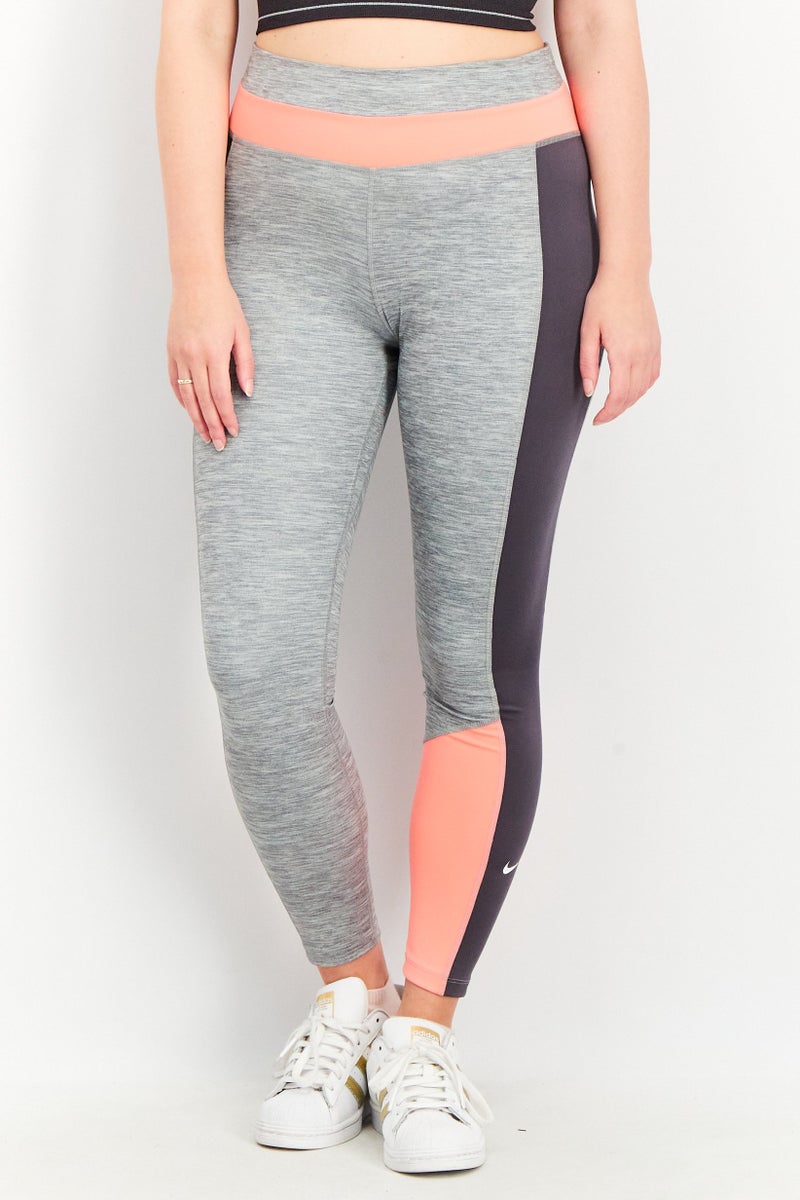 Nike Women Sportwear Fit Colorblocked Leggings, Smoke Combo - Image 1