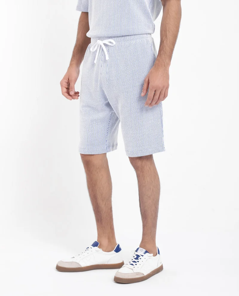 Rare Rabbit Men's Self Stripe Textured Shorts